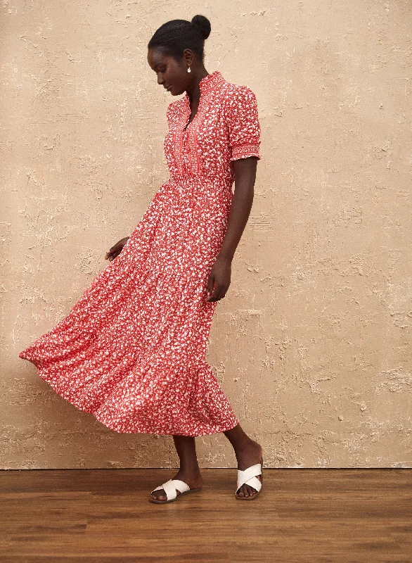 Floral Print Smocked Dress