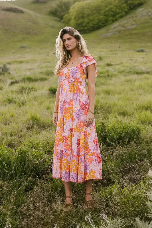 Poppy Tropical Midi Dress