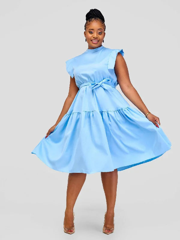 Stylish Sisters Midi Dresses - Sky Blue