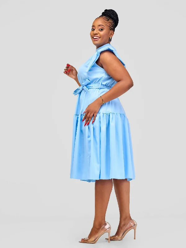 Stylish Sisters Midi Dresses - Sky Blue