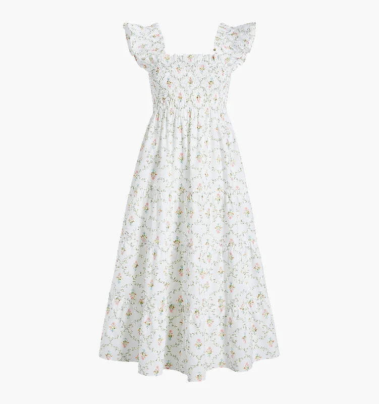 The Ellie Nap Dress - Pastel Trellis