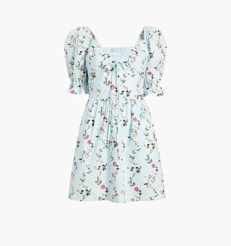 The Ophelia Mini Dress - Pond Floral