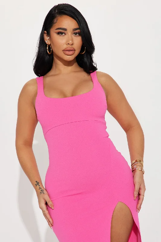 Yacht Ready Midi Dress - Hot Pink