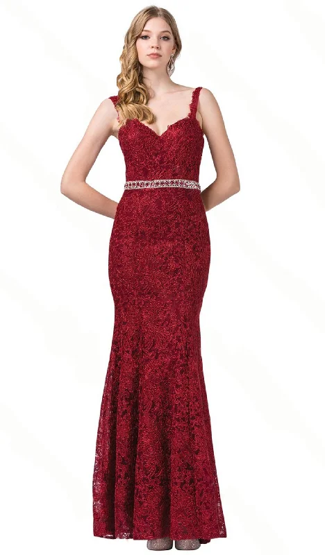 Dancing Queen - 2724 Embroidered Sweetheart Trumpet Prom Dress