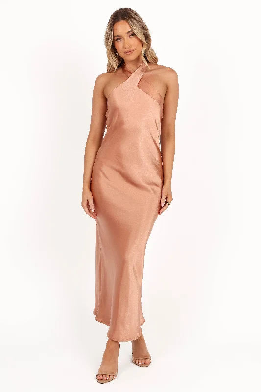 Grasie Midi Dress - Bronze