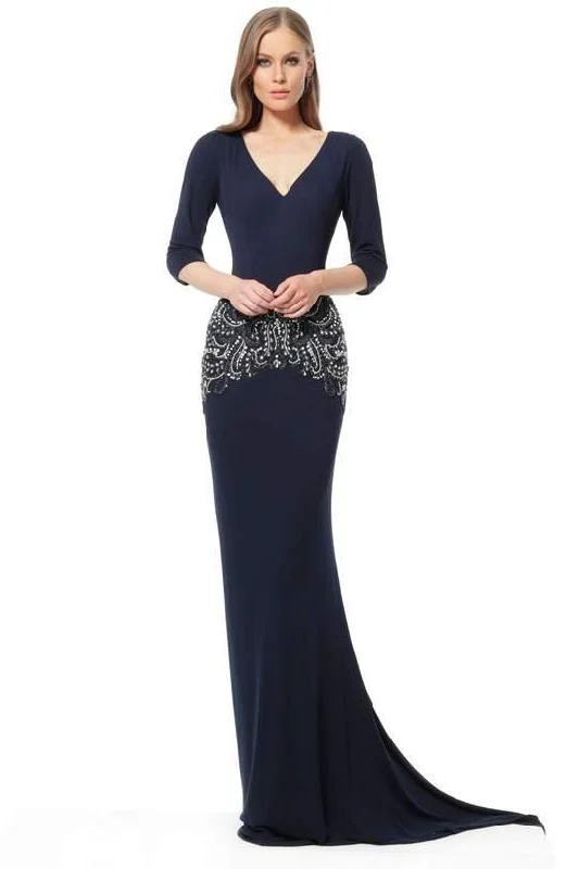 Jovani 68806 Long V-Neck Sheath Prom Dress