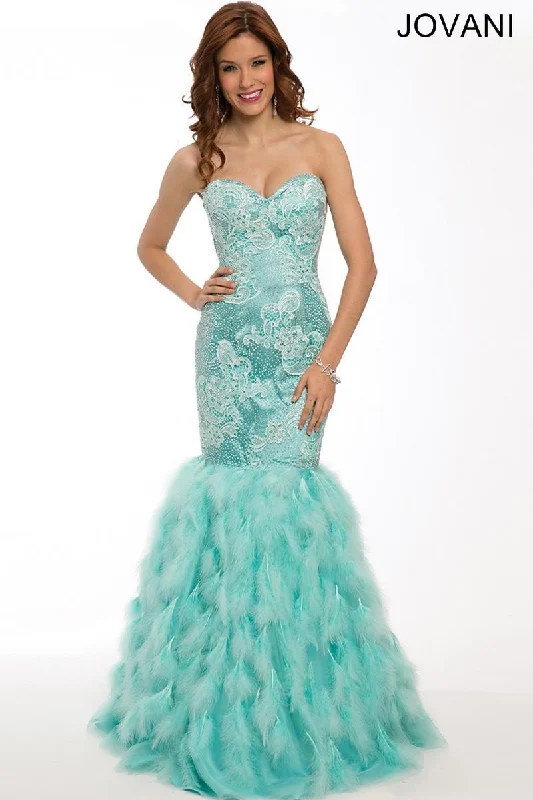 Jovani 22295 Lace Bodice Long Mermaid Gown