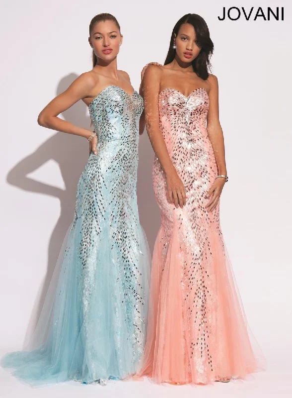 Jovani 88311 Long Prom Strapless Evening Dress