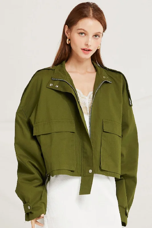 Jaelynn Cropped Utility Jacket