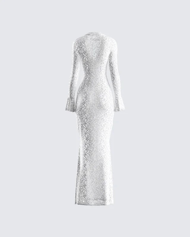 Kobina White Lace Maxi Dress