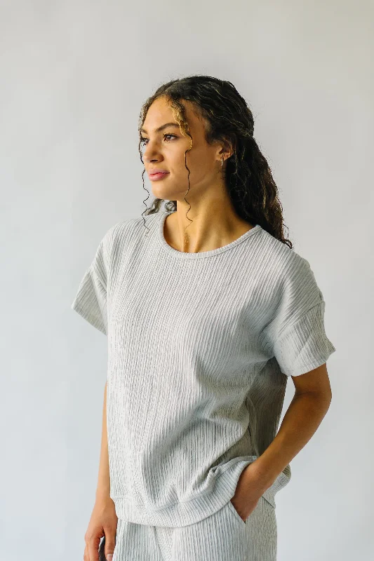 The Seyfried Ribbed Blouse in Grey