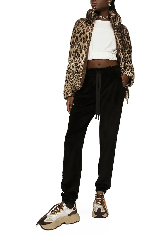 Leopard Long Down Jacket