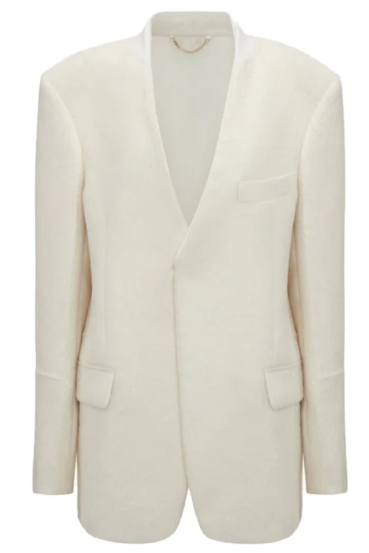 Single Breast Hidden Lapel Jacket