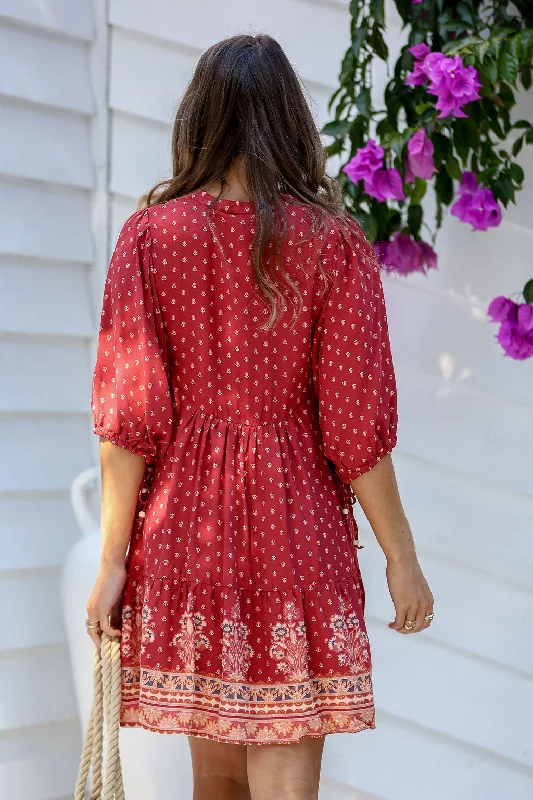 Verona dress Ruby Print