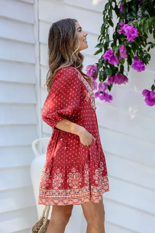 Verona dress Ruby Print