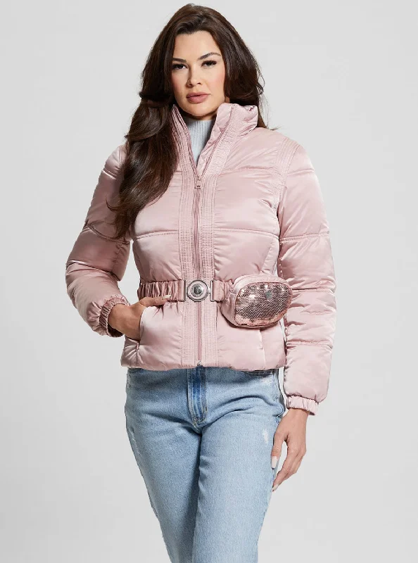 Eco Pink Lucia Bum Bag Puffer Jacket