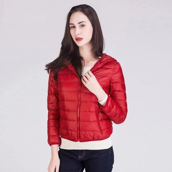 2020 Fall Winter New Plus Size 12 Color Pockets Zipper Slim Warm Down Coat