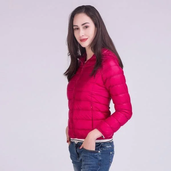 2020 Fall Winter New Plus Size 12 Color Pockets Zipper Slim Warm Down Coat