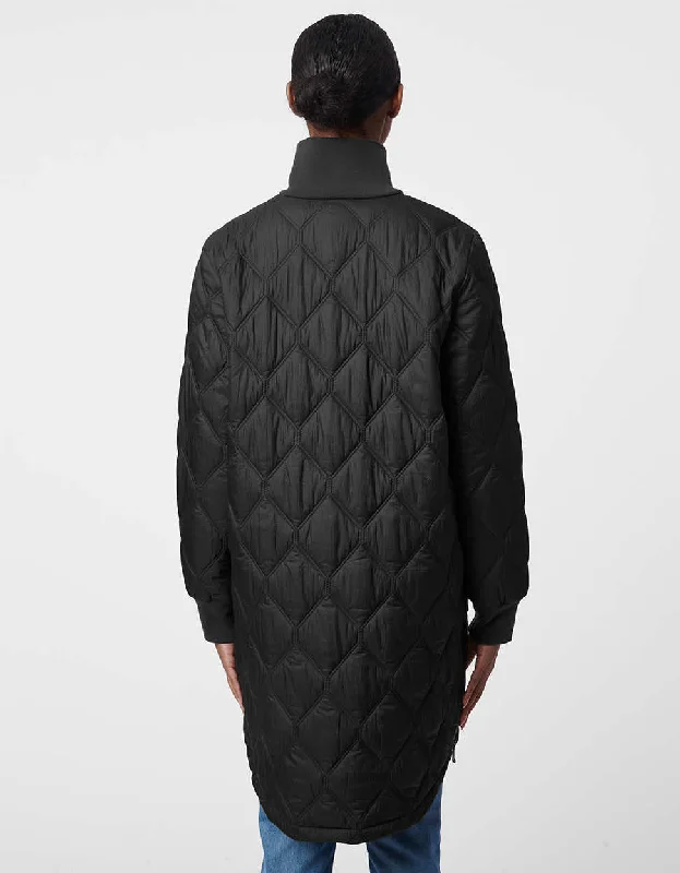 Diamond Stitch Quilted Puffer Jacket