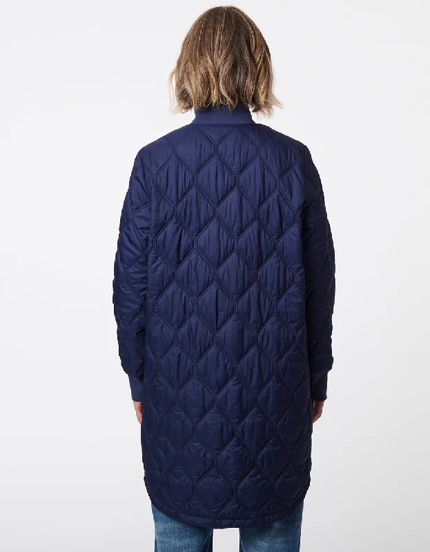 Diamond Stitch Quilted Puffer Jacket