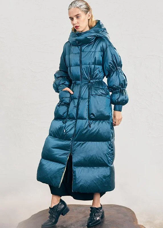 Casual Blue zippered Pockets Winter Duck Down Down Jacket