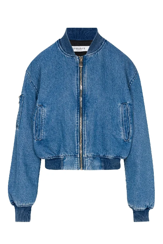 Coco Denim Bomber Jacket