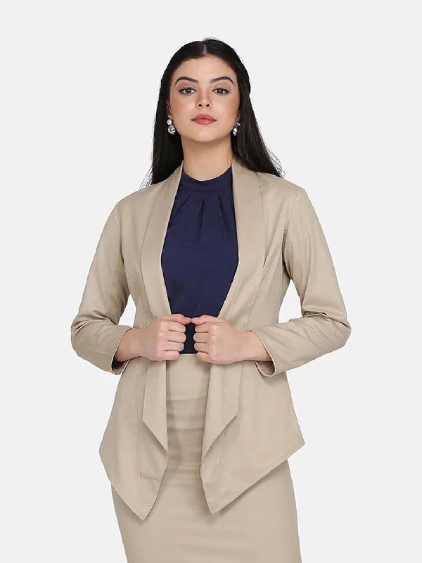 Skirt Suit - Hazel Wood Beige