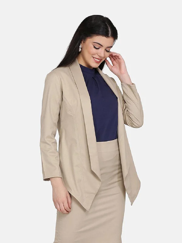 Skirt Suit - Hazel Wood Beige