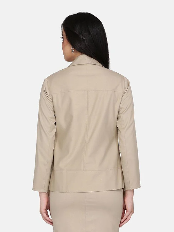 Skirt Suit - Hazel Wood Beige