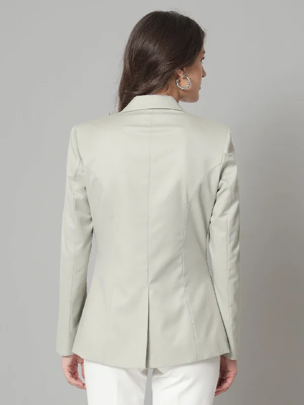 Notch Collar Blazer- Sage Green