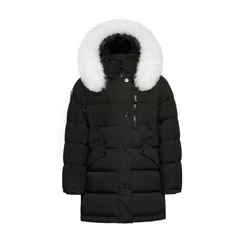 Women's  Nordic Queen Parka Coat - (Blue Fox Trim)