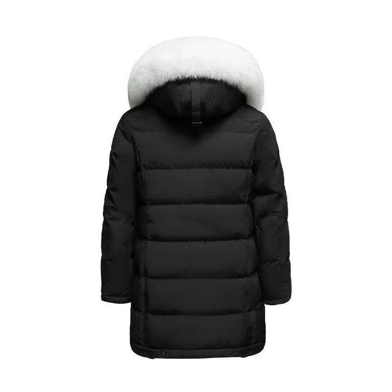 Women's  Nordic Queen Parka Coat - (Blue Fox Trim)