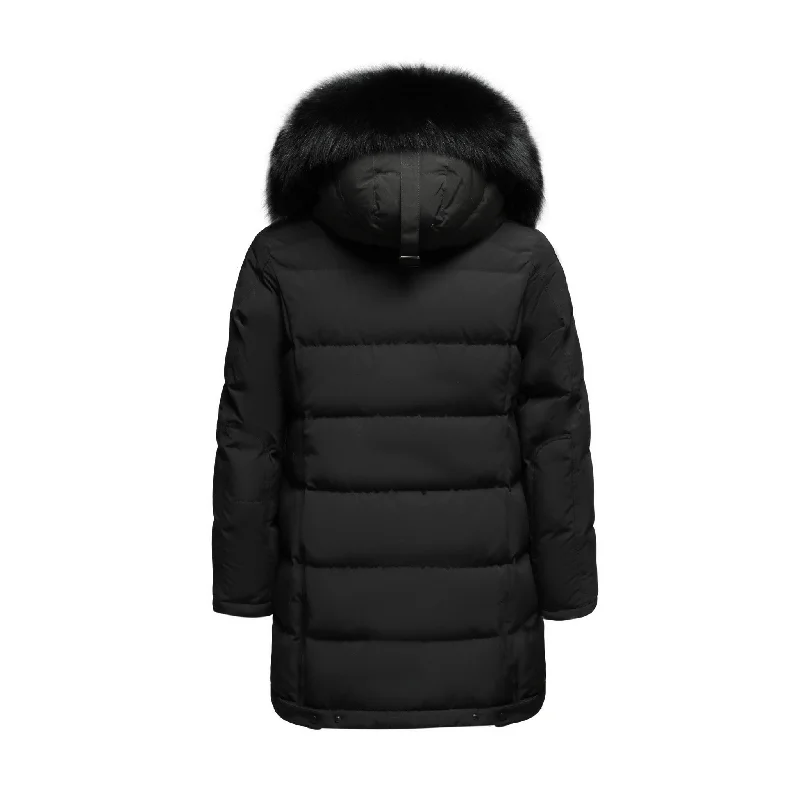 Women's  Nordic Queen Parka Coat - (Black Fox Trim)